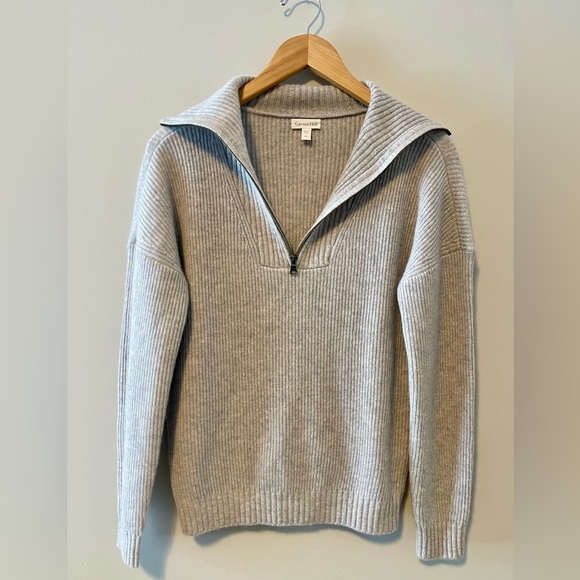 Garnet Hill | Cashmere Half Zip Sweater XS - Picture 2 of 6